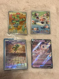 POKEMON - ENGLISH 4 CARD LOT - ETB PROMO, ILLUSTRATION RARES, AND V CARDS - Image 1