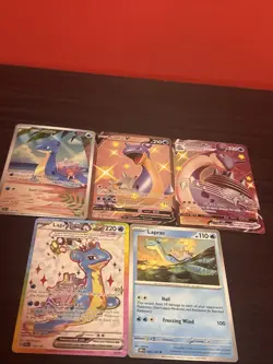 5 Lapras Pokemon Card Lot With Misty’s Lapras #194/182 - Image 1