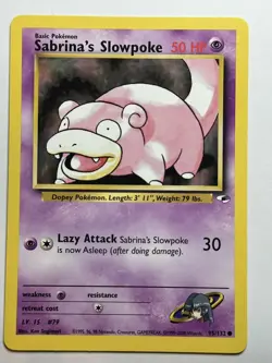 Sabrina's Slowpoke Gym Heroes 095/132 Pokemon card LP-NM - Image 1