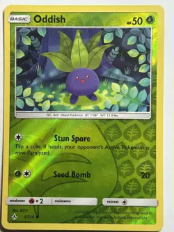 Oddish (5) SM - Unbroken Bonds 5/214 LP-NM Pokemon card - Image 1