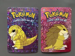 Sandshrew Sandslash #27 #28 Vending Prism Holo Sticker Card 2000 Pokemon - Image 1