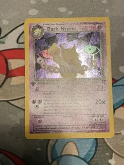 Pokemon Dark Hypno Holo Rare TCG Card 9/82 1st Edition. Near Mint Condition. - Image 2