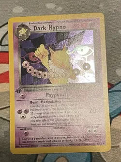 Pokemon Dark Hypno Holo Rare TCG Card 9/82 1st Edition. Near Mint Condition. - Image 4