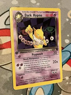 Pokemon Dark Hypno Holo Rare TCG Card 9/82 1st Edition. Near Mint Condition. - Image 5