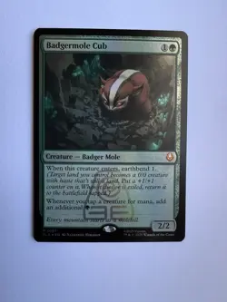 MTG Avatar The Last Airbender Badgermole Cub Foil Mythic 0167 - Image 1