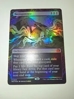 Necropotence FOIL - Wilds of Eldrane Enchanting Tales MTG 0031 LP - Image 1