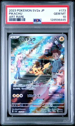 2023 POKEMON JPN SV2A-POKEMON 151 ART RARE #173 PIKACHU PSA 10 - Image 1