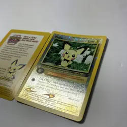 2001 Pokemon Black Star Promo 35 Pichu reverse foil holo Pokemon league NM SWIRL - Image 3