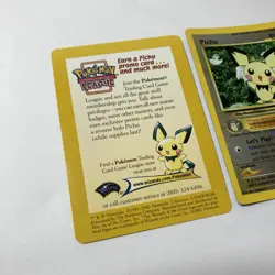 2001 Pokemon Black Star Promo 35 Pichu reverse foil holo Pokemon league NM SWIRL - Image 4