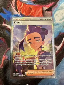 Pokemon TCG Kieran 174/131 Prismatic Evolution SIR Trainer - NM - Image 1