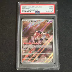 Mr. Mime 179/165 Pokemon Scarlet & Violet 151 Illustration Rare PSA MINT 9 - Image 1