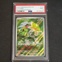 Caterpie 172/165 Illustration Rare Pokemon TCG Scarlet & Violet 151 PSA 9 - Image 1