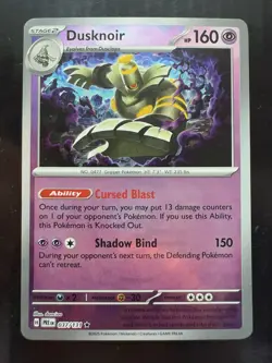 Pokemon Dusknoir Master Ball Pattern 037/131 Prismatic Evolutions Holo (NM) - Image 1