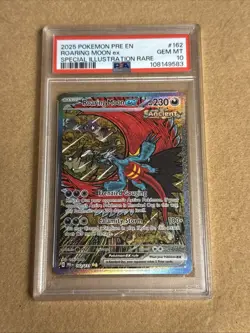 Pokemon Roaring Moon ex Prismatic Evolutions SIR 169/131 PSA 10 Gem Mint TCG - Image 1