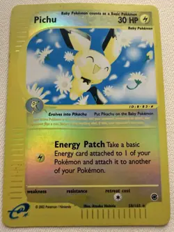 Pichu 58/165 Expedition Holo E-Series Pokemon TCG LP/MP - GravesVault - Image 1