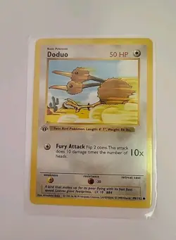 Pokemon TCG Base Set 1st Edition Shadowless Doduo 48/102 - Image 1