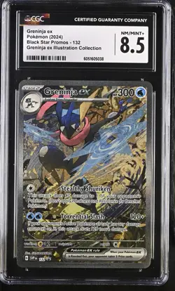 Greninja ex 2024 Pokemon Black Star Promo CGC 8.5 #132 - Image 1