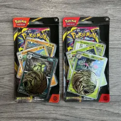 Pokemon TCG Mega Evolution Checklane Blisters x2 Tyranitar Meowscarada New - Image 1
