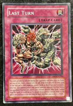 Yu-Gi-Oh! Last Turn DB2-EN206 2005 Rare Unlimited Edition LP - Image 2