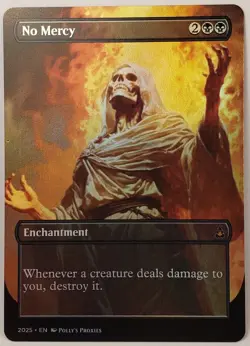 No Mercy FOIL Proxy Playtest Card with Custom Fantasy Art - Image 3