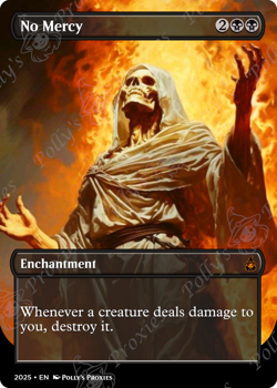 No Mercy FOIL Proxy Playtest Card with Custom Fantasy Art - Image 5