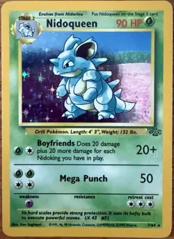 Pokemon TCG Lot x3 Vintage Pokemon Cards, Machamp, Drowzee, & Nidoqueen - Image 3