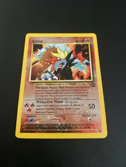 Rare Pokemon Card 34 Reverse Holographic Entei Black Star Promo 1995-2001 - Image 1