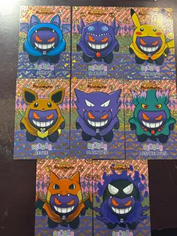 Pokemon Halloween 8-Card Gengar Costume Full Set - Pikachu, Charizard, Eevee & M - Image 1