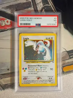 Pokemon TCG Lugia Neo Genesis Holo Rare Card 9/111 Unlimited Edition - Image 1