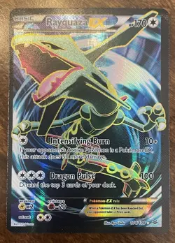 Pokemon TCG Rayquaza EX Full Art Holo Ultra Rare Card 104/108 Roaring Skies - Image 1