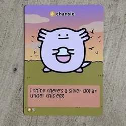 Pokiebubies 1st Edition Chansie 21 Fanmade Pokemon Card Chef Ken Lee Fan Art - Image 1