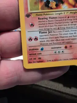 Pokemon TCG Blaine's Charizard Gym Challenge Holo Card 2/132 1st Edition Rare - Image 5