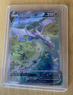 Aerodactyl V Alternate Full Alt Art Holo Card 180/196 Lost Origin Pokemon TCG NM - Image 5