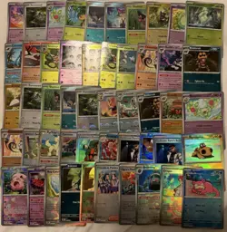 Lot Of 50 Pokemon TCG Prismatic Black Bolt White Flare Pokeball Holo Cards - Image 1