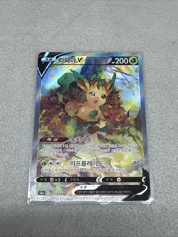 Pokemon Leafeon v Eevee Heroes Korean Alternative Art Holo Card 071/069 NM - Image 2