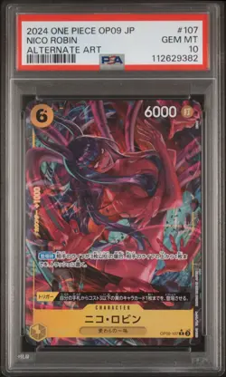 PSA 10 Nico Robin OP09-107 R Alternate Art Emperors In The New One Piece Card - Image 1