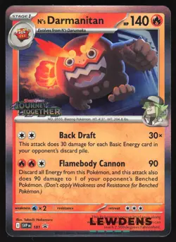 N's Darmanitan - SVP 181 - Journey Together Prerelease Promo - Pokemon Card - Image 1