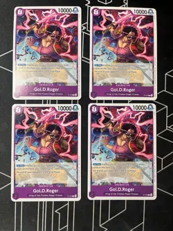 4x Gol D Roger P-107 Promo | English One Piece Card Game TCG Playset - Image 1