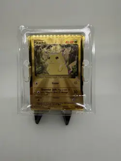 Pokemon Gold Metal Pikachu Card 58/102 TCG Celebrations Ultra Premium Collection - Image 1