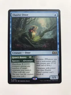 Elusive Otter MTG Magic the Gathering Card NM Near Mint WOE - Image 1