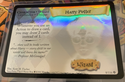 Harry Potter Trading Card Game TCG Harry Potter Wizard Foil 8/116 Rare Foil 2001 - Image 2