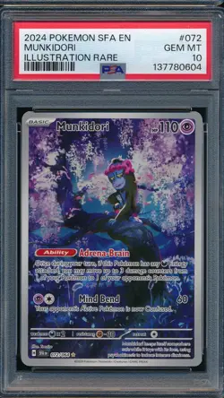 Pokemon TCG Munkidori Illustration Rare Shrouded Fable Holo Card 072/064 PSA 10 - Image 1