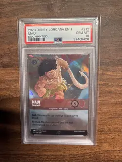 Lorcana PSA 10 Maui Hero to All First Chapter 212/204 Enchanted Card - Image 1