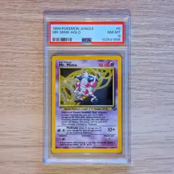 MR. MIME HOLO 6/64 JUNGLE POKEMON CARD #6 PSA 8 NM- MINT - Image 1