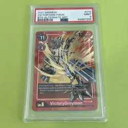 2021 Digimon Card Game - Great Legend - VictoryGreymon - BT4-019 Alt Art - PSA 9 - Image 1