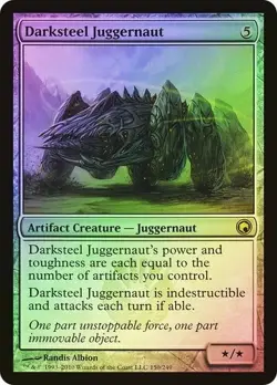 MTG FOIL Darksteel Juggernaut - Scars of Mirrodin #150 NM/EX NICE!! - Image 1