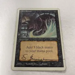 Magic, the Gathering Unlimited Dark Ritual Signed by Sandra Everingham - Image 1