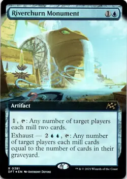 Riverchurn Monument FOIL EXTENDED ART Aetherdrift Magic MTG NM - Image 1