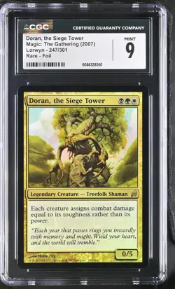 DORAN, THE SIEGE TOWER Lorwyn Foil Rare CGC 9 MTG [Nostalgium] - Image 1