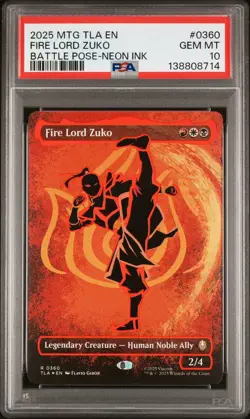 2025 MTG AVATAR: THE LAST AIRBENDER #0360 FIRE LORD ZUKO PSA 10 - Image 1
